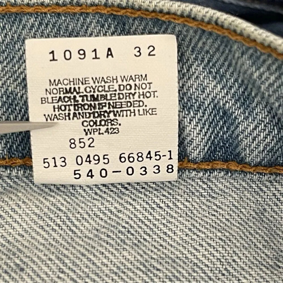 Vintage 90s Levis Relaxed Fit Jeans Orange Tab 38x36 Waist 37 Blue USA - Picture 8 of 9